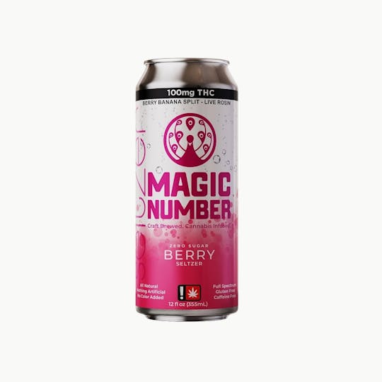 Magic Number - Berry Seltzer 100mg THC - 1
