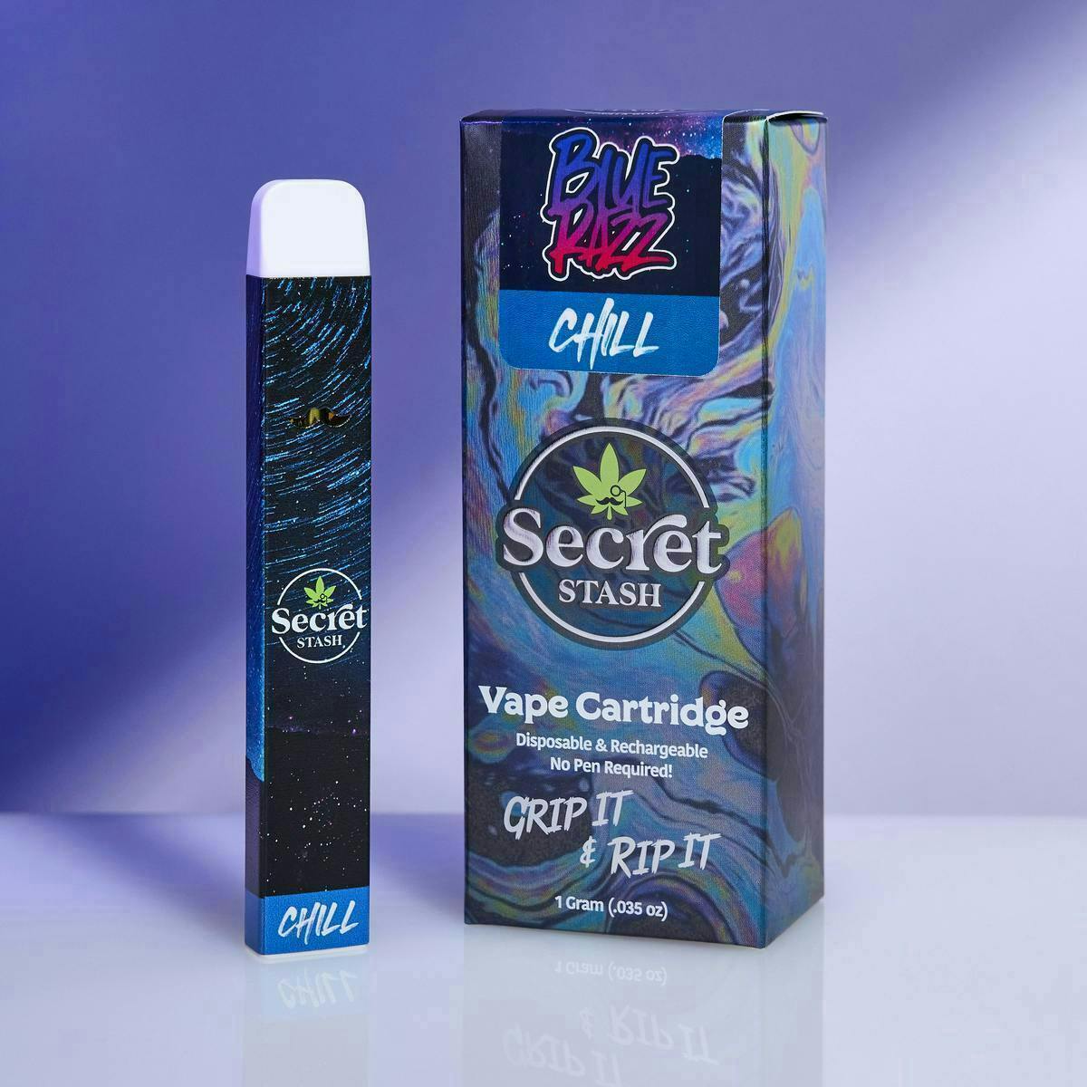Secret Stash - Secret Stash | Disposable Cart | Chill | Blue Razz | 1g - 1