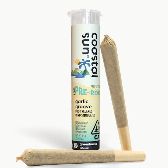 Coastal Sun - Garlic Groove Infused Greenhouse 0.75g Pre-Roll 2pk 1.5g - 1