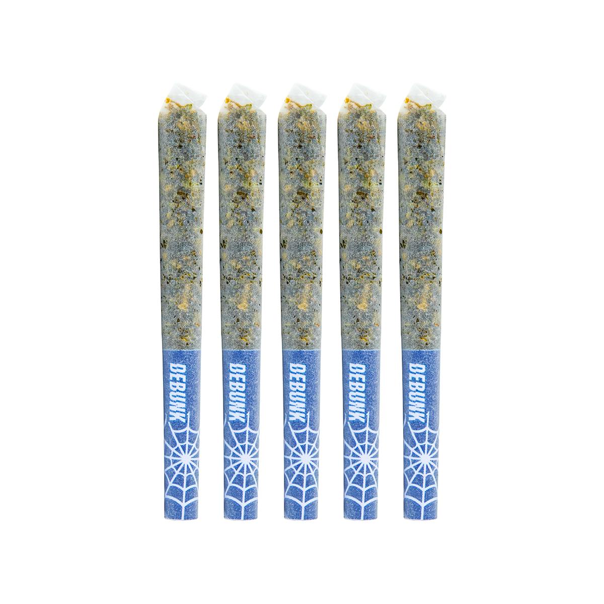 DEBUNK - Blue Widow Indica Crushed Diamond Infused Pre-Rolls 5 x 0.5g - 1