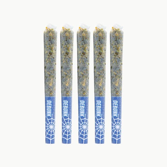 DEBUNK - Blue Widow Indica Crushed Diamond Infused Pre-Rolls 5 x 0.5g - 1