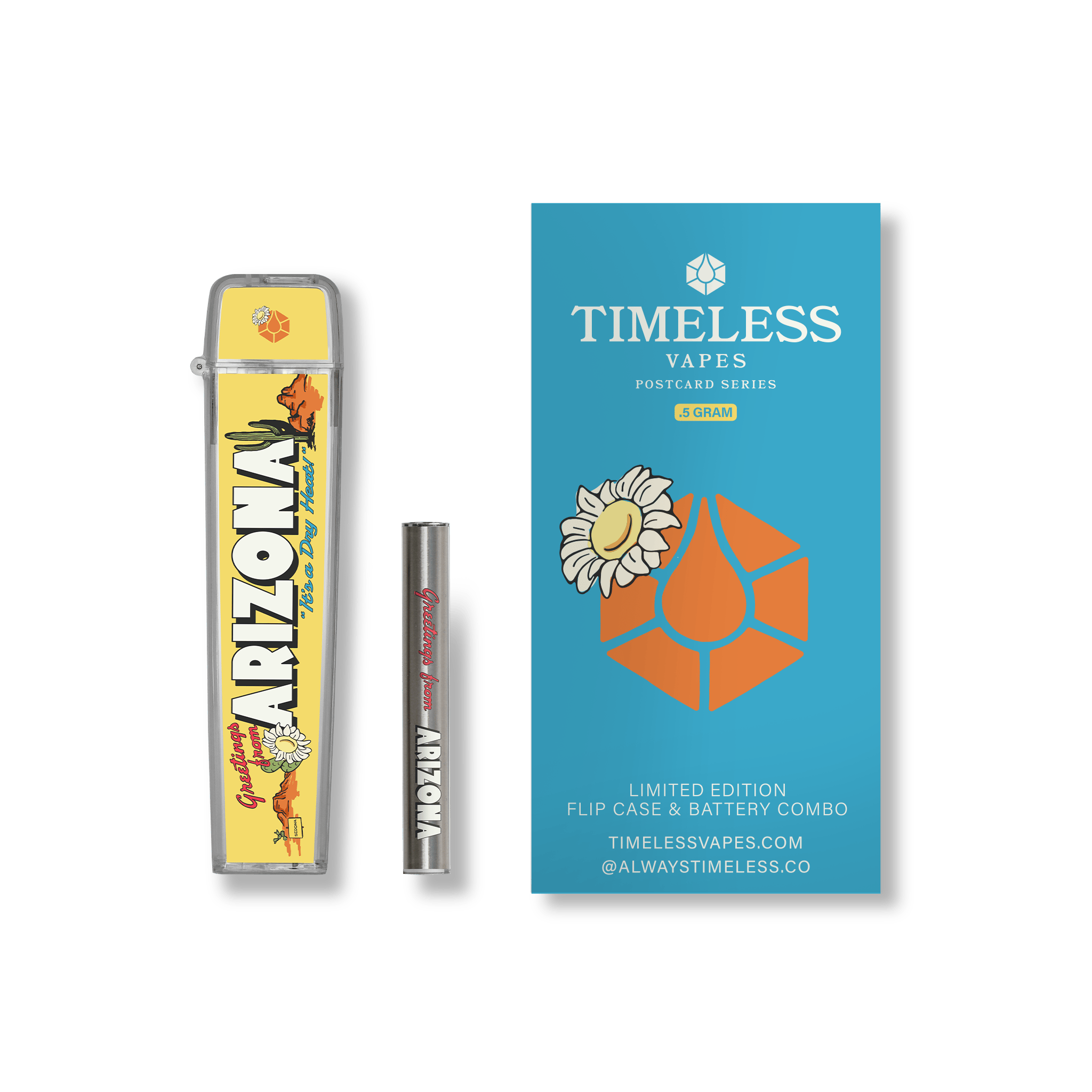 Timeless Vapes - Greetings From Arizona Flip Case & Battery Combo | Battery | 0.5g - 1