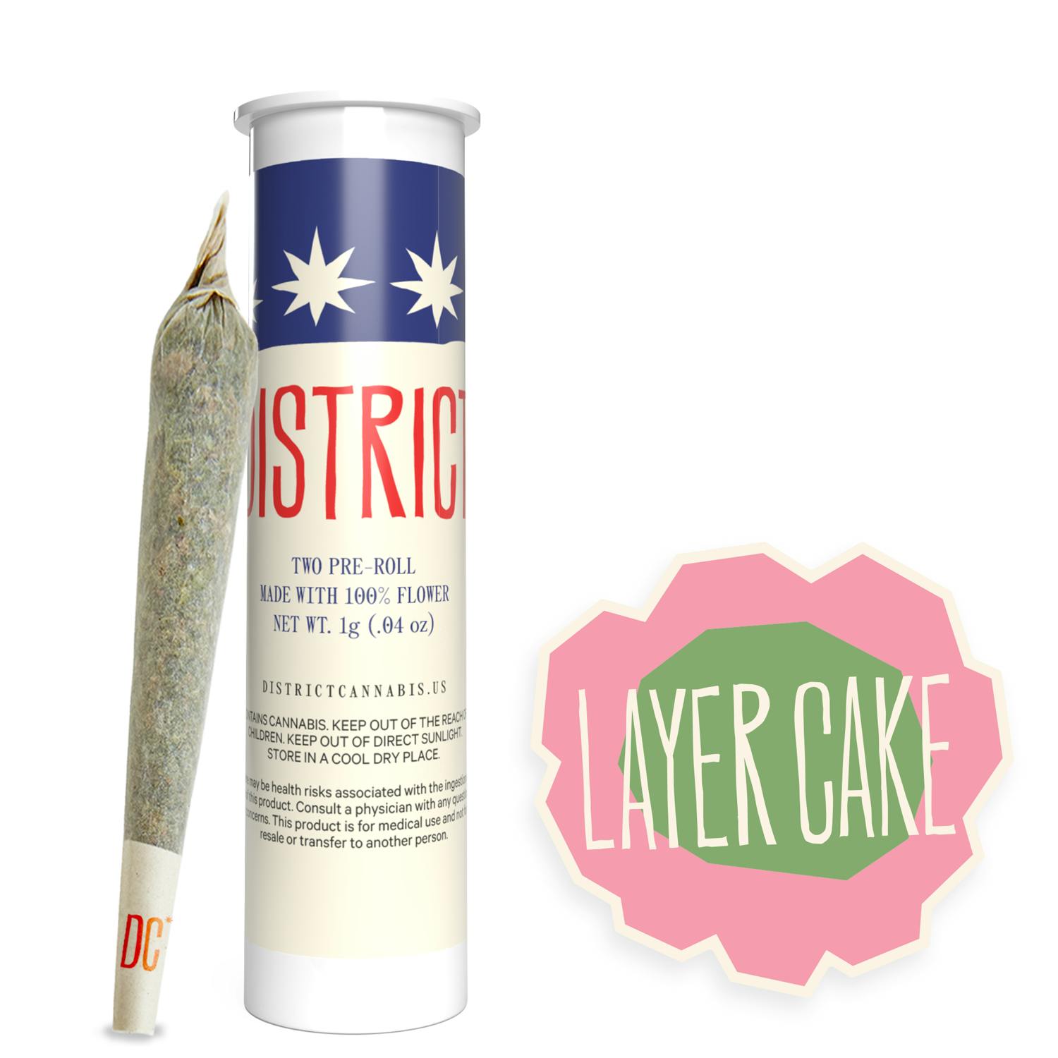 District Cannabis - Layer Cake Pre-Roll 1g - 1