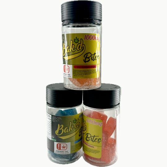 Bak'd - Bak'd Bites 1000MG Gummies (Watermelon) - 1