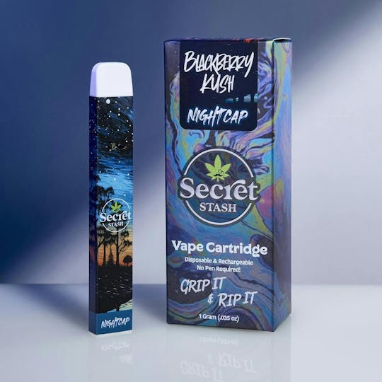 Secret Stash - Secret Stash | Disposable Cart | Nightcap | Blackberry Kush | 1g - 1