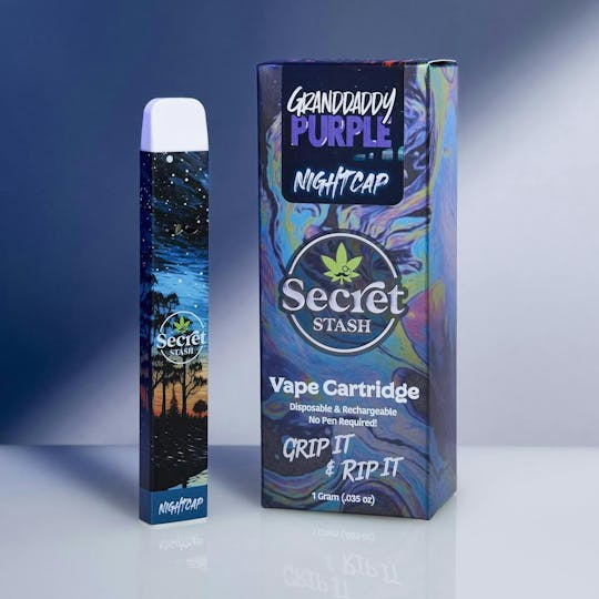 Secret Stash - Secret Stash | Disposable Cart | Nightcap | Grandaddy Purple | 1g - 1