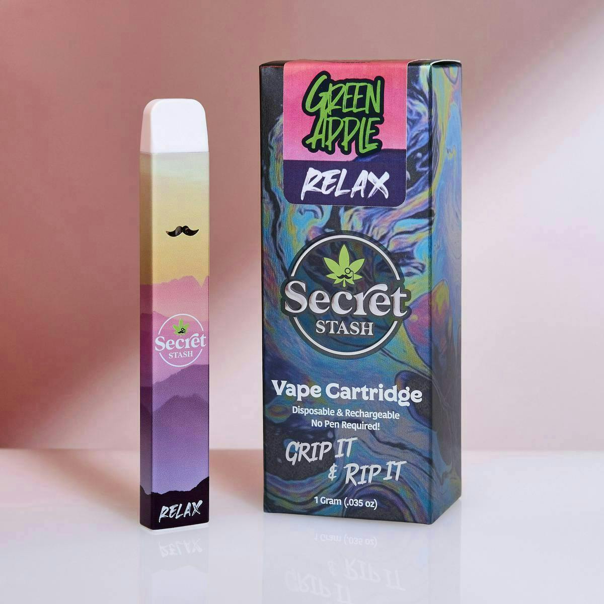 Secret Stash - Secret Stash | Disposable Cart | Relax | Green Apple | 1g - 1