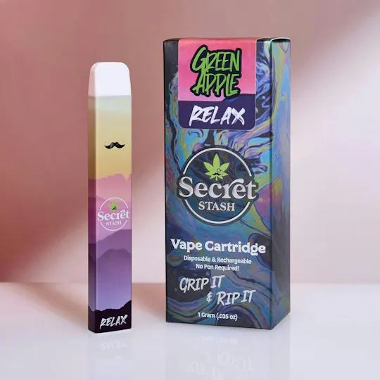 Secret Stash - Secret Stash | Disposable Cart | Relax | Green Apple | 1g - 1