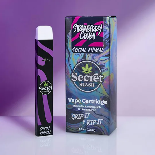 Secret Stash - Secret Stash | Disposable Cart | Social Animal | Strawberry Cough | 1g - 1