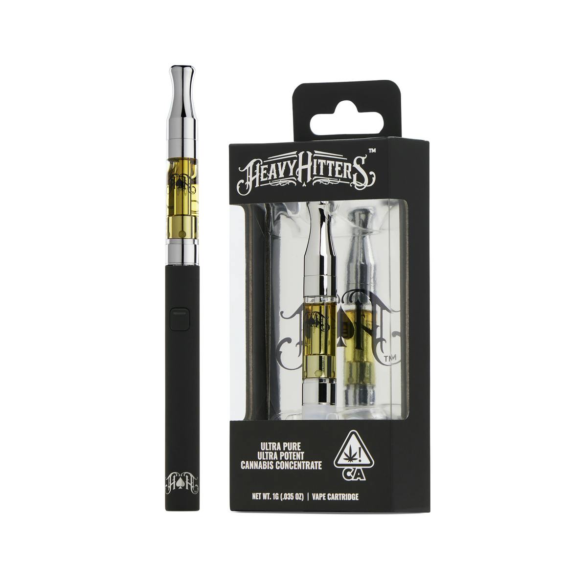 Heavy Hitters - Cannalope Haze | Sativa - Ultra Extract High Purity Oil - 1G Vape Cartridge - 1