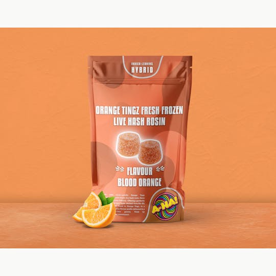 A-Ha - Orange Tingz Fresh Frozen Live Hash Rosin Vegan Soft Chews - 1