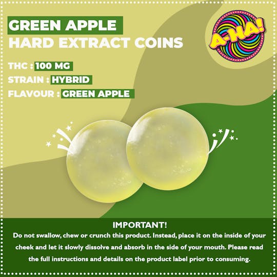 A-Ha - Green Apple Hard Extract Coins - 1