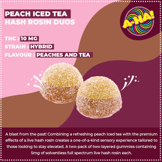 A-Ha - Peach Iced Tea Hash Rosin Duos - 1