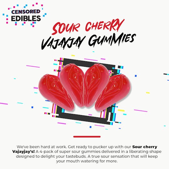 Censored Edibles - Sour Cherry Vajayjay Gummies - 1