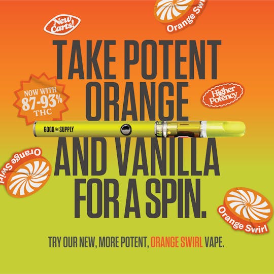 Good Supply - Orange Swirl 510 Vape - 1