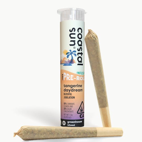 Coastal Sun - Tangerine Daydream Infused Greenhouse 0.75g Pre-Roll 2pk 1.5g - 1