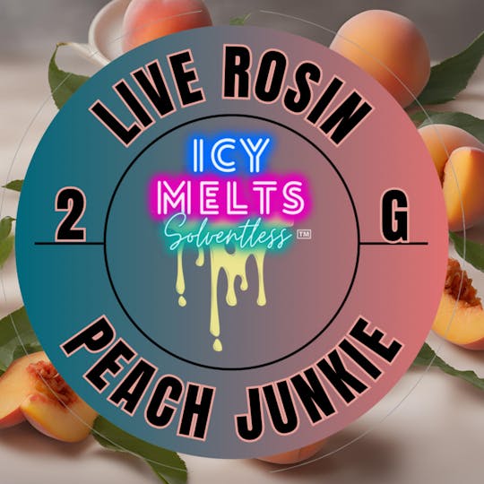 ICY MELTS SOLVENTLESS - Live Rosin - Peach Junkie - 1