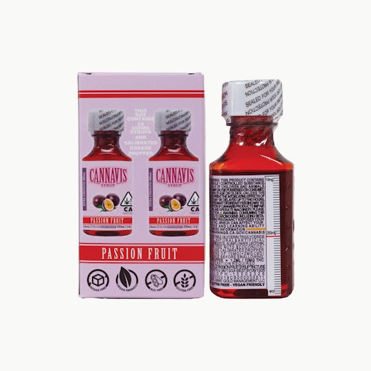 Cannavis - 1,000MG Passion Fruit Syrup Tincture Box (2pk) - 1