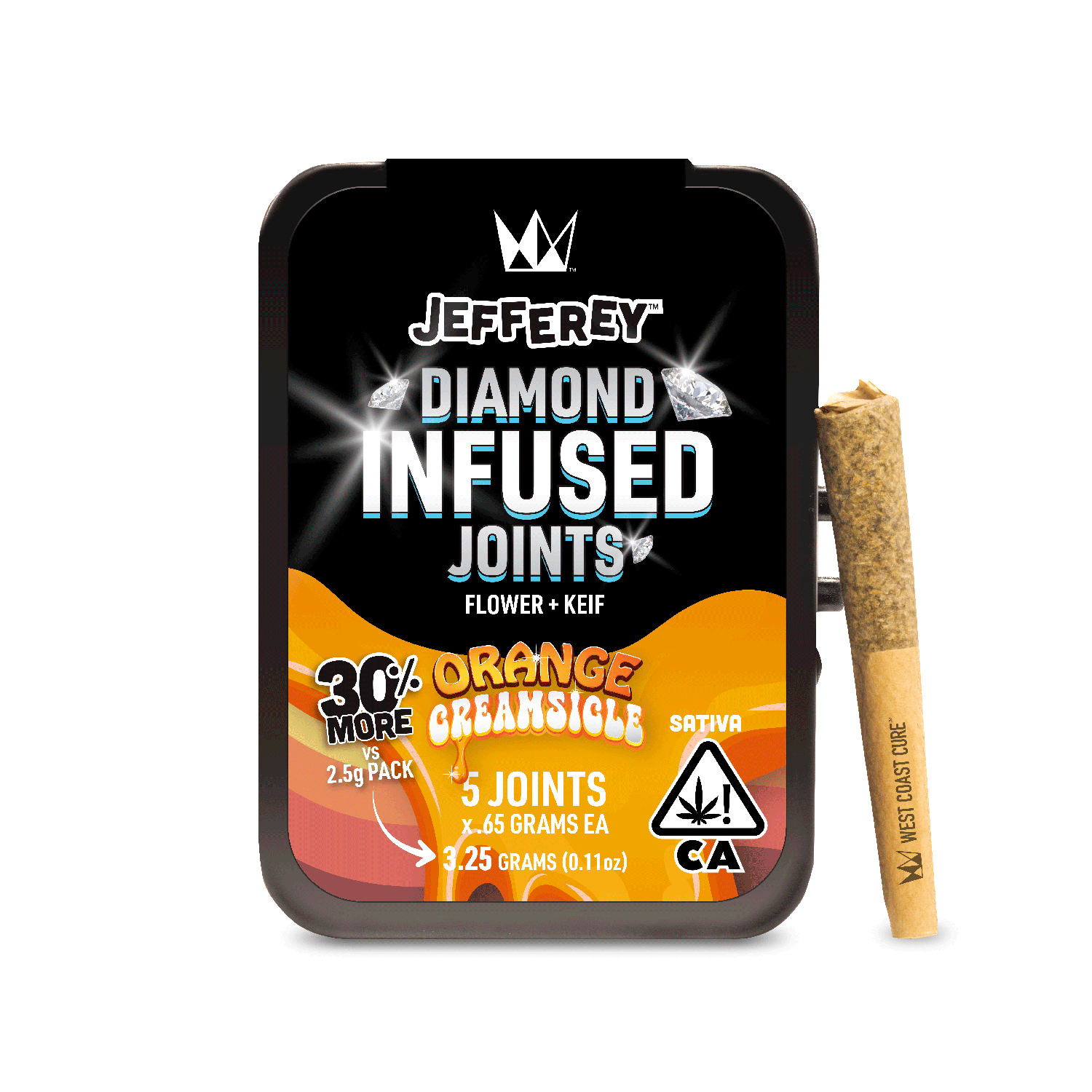 West Coast Cure - Orange Creamsicle - Jefferey Infused Joint .65g 5 Pack - 1