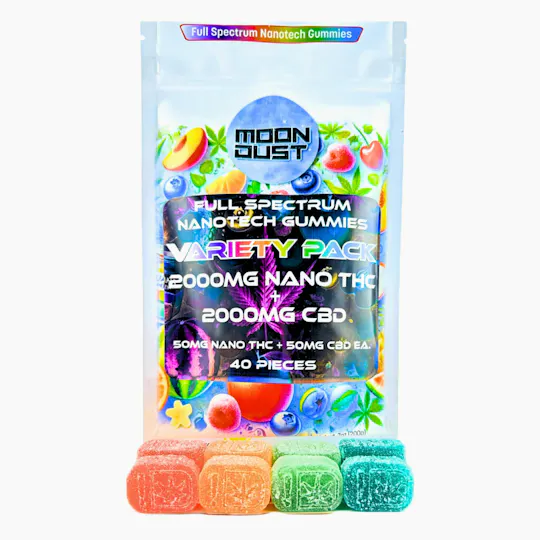 MOON DUST - Moon Dust | Variety 1:1 Nano Gummies | 2000mg | 40ct | 50mg/ea - 1