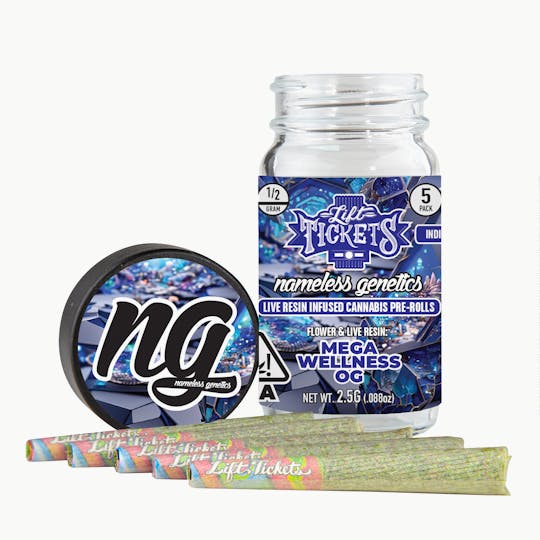 Lift Tickets - Mega Wellness - Infused Pre-Roll 5-Pack - 1