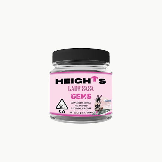 Heights Flower - Heights Lady Zaza 5g Gems Solventless Bubble Hash Coated Flower - 1