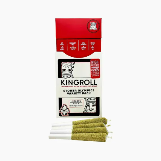 Kingroll - Kingroll Jrs | Stoner Olympics Variety Pack | Infused Joints | 4pk - 1