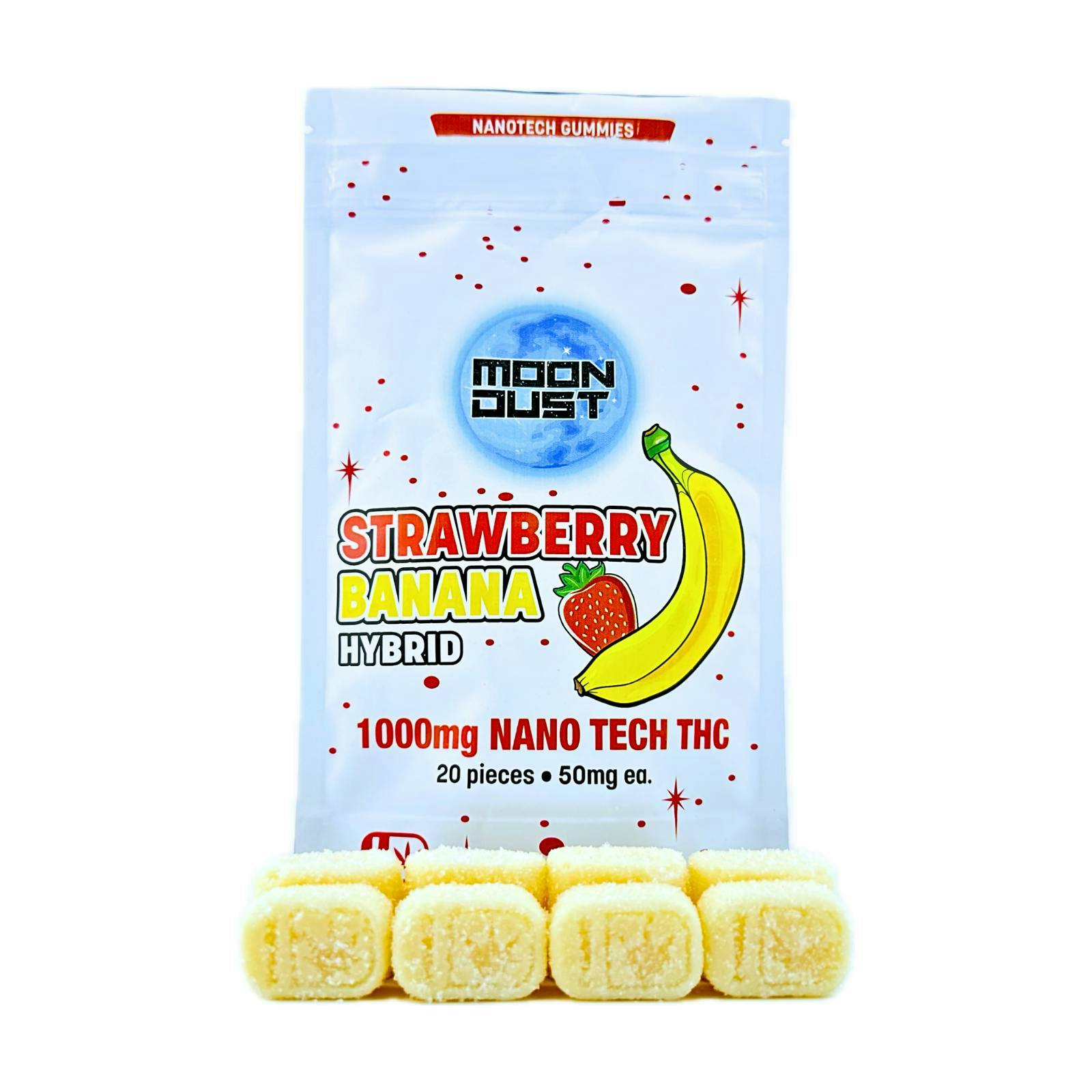 MOON DUST - Moon Dust | Strawberry Banana Nano Gummies | 1000mg | 20ct | 50mg/ea - 1