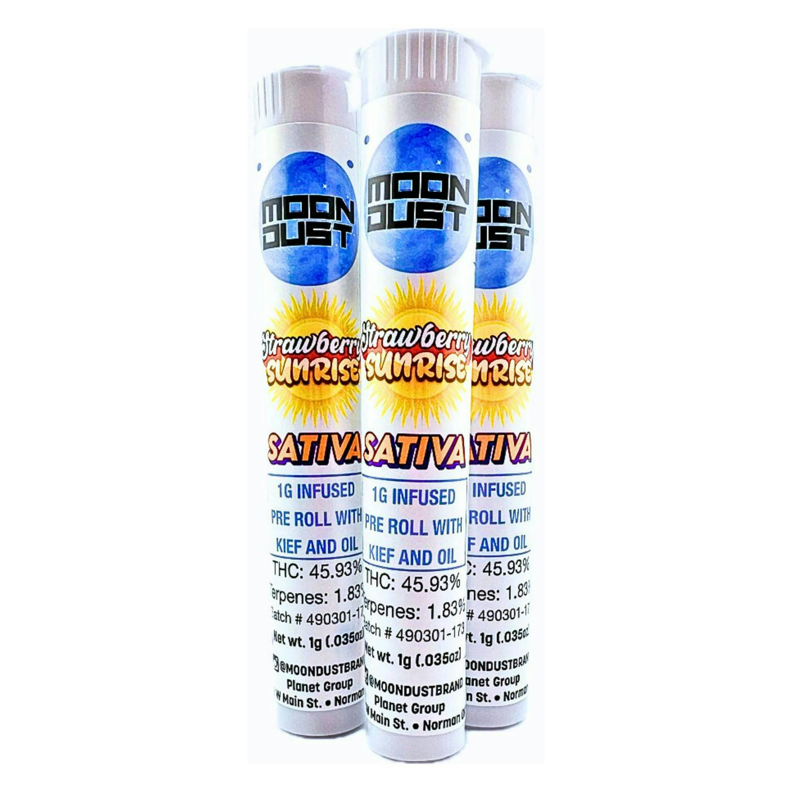 MOON DUST - Moon Rock | Strawberry Sunrise | Infused Joint | 1g - 1