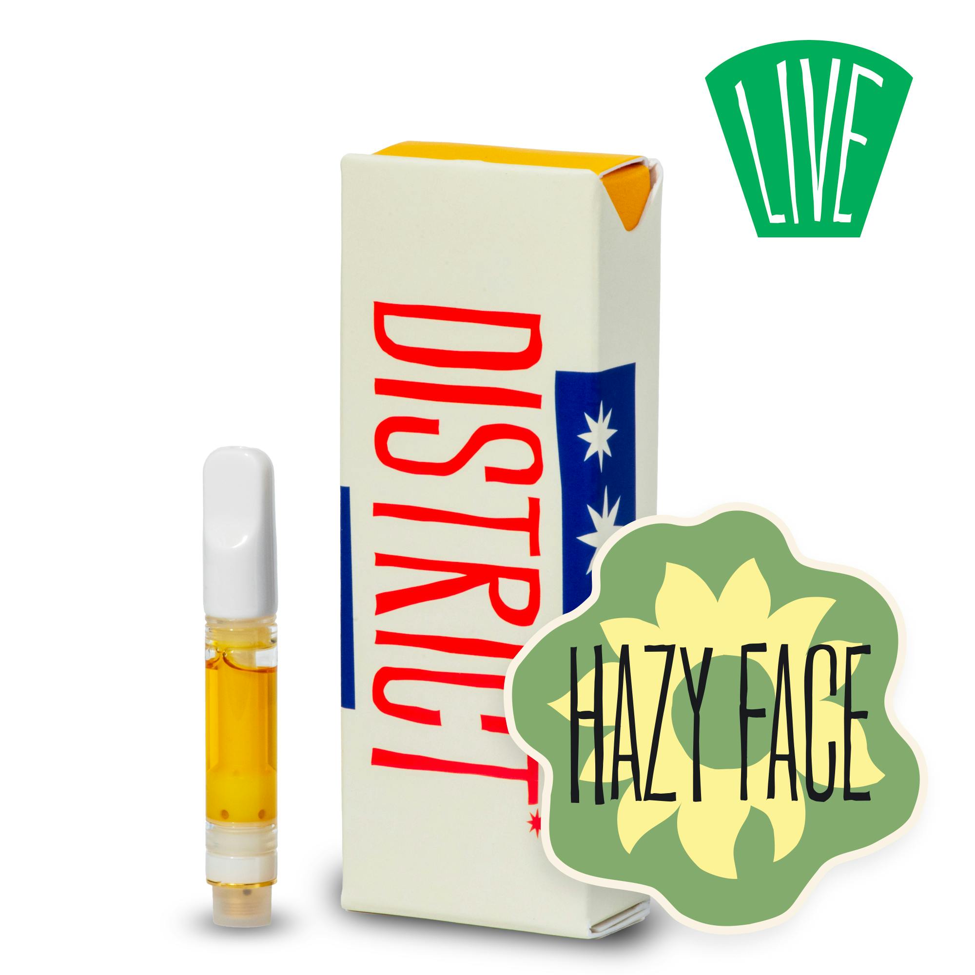 District Cannabis - Hazy Face Live Resin Vape Cart - 1