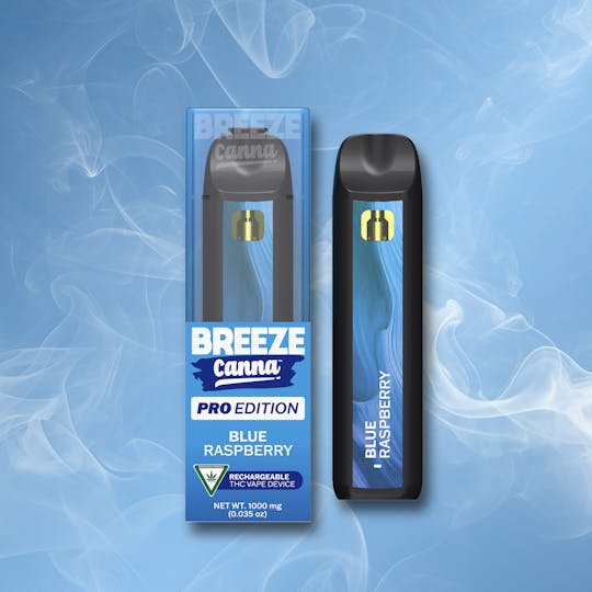 Breeze Canna - Blue Raspberry - Synergy 1g PRO Vape Device — BREEZE Canna - 1