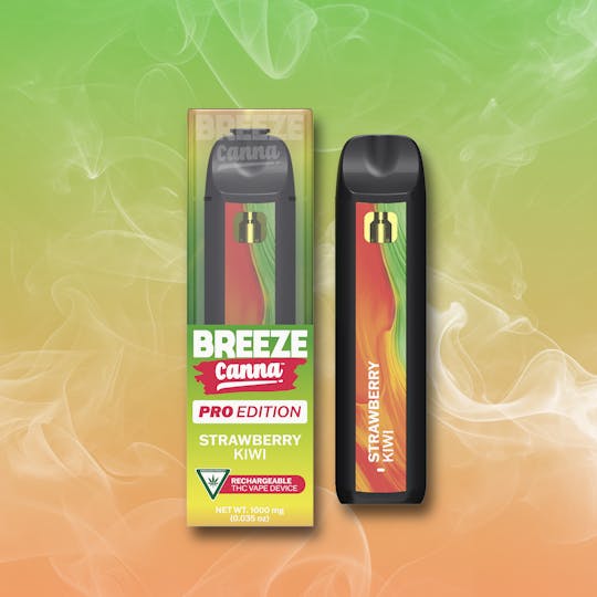 Breeze Canna - Strawberry Kiwi - Synergy 1g PRO Vape Device — BREEZE Canna - 1