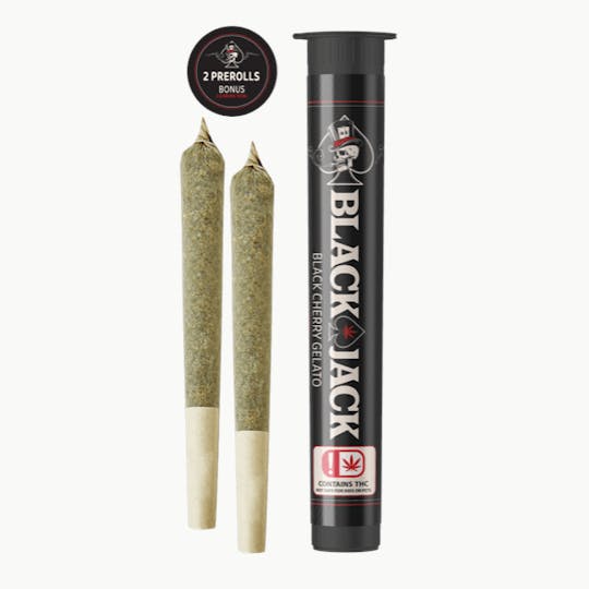 Grassfire - Black Cherry Gelato Blackjack (2 x 1.2 gram) Flower Pre Rolls - 2.4g - 1