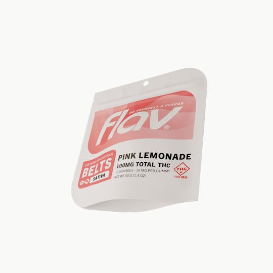 Flav - Pink Lemonade Belts - Standard Dose 100mg | 10 pack | 10mg - 1