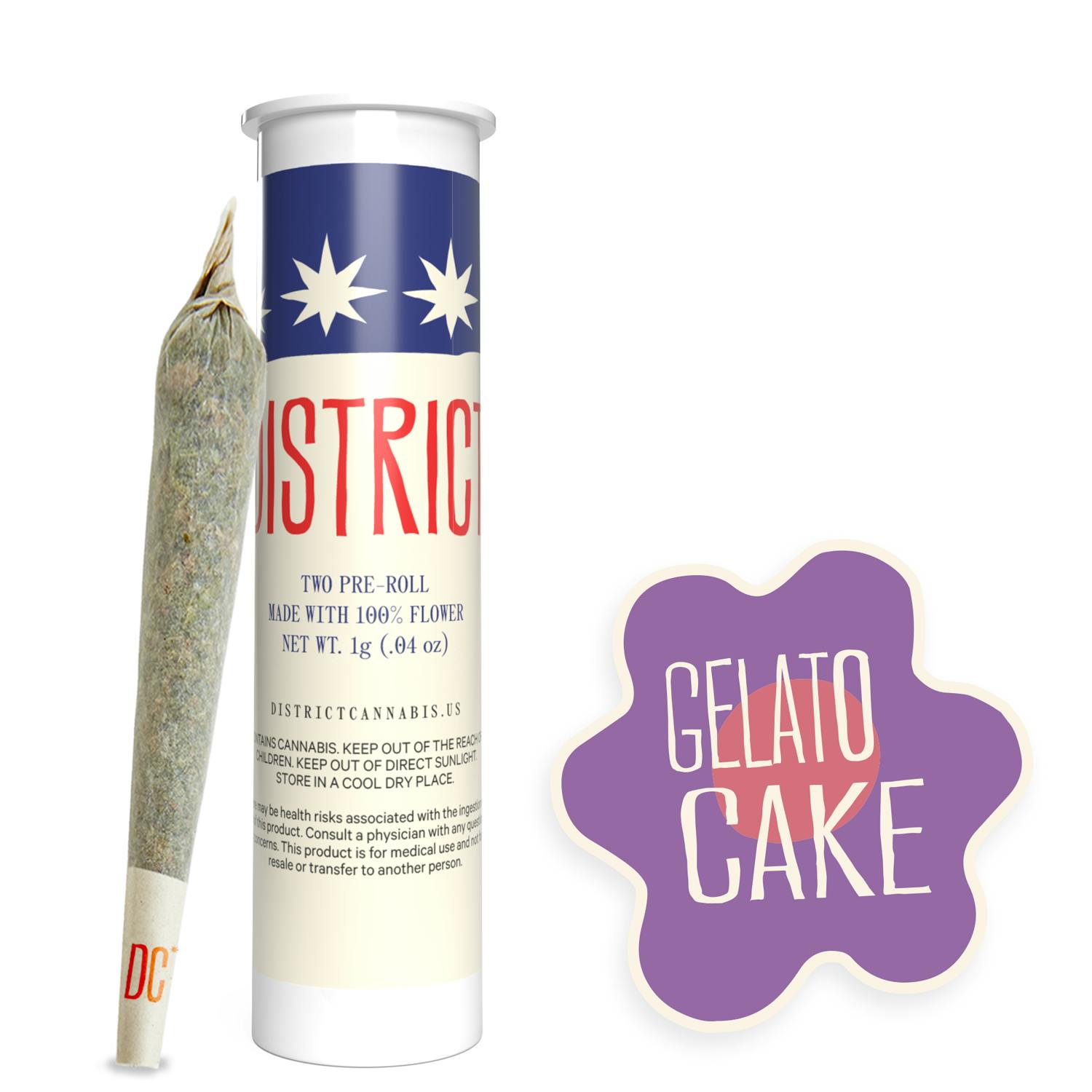 District Cannabis - Gelato Cake Pre-Roll 1g - 1