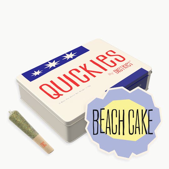 District Cannabis - Beach Cake | Quickies | 0.35g mini joints 5pk - 1