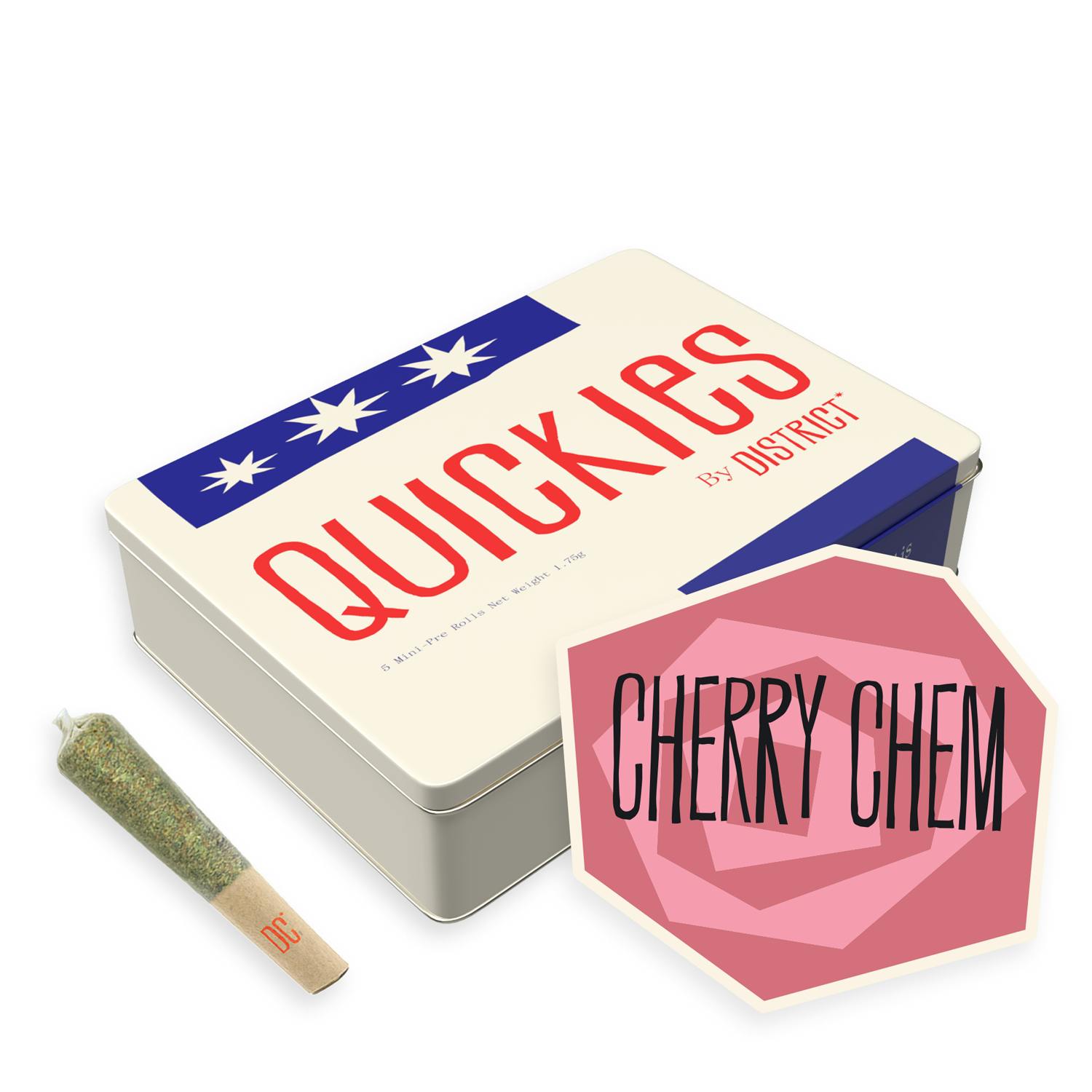 District Cannabis - Cherry Chem | Quickies | 0.35g mini joints 5pk - 1