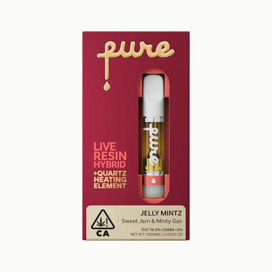 Pure Vape - Pure Live Resin 1g Cartridge - Jelly Mintz - Hybrid - 1