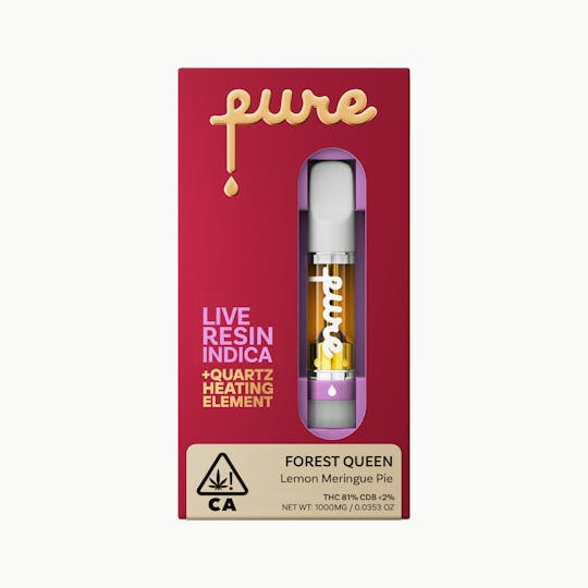 Pure Vape - Pure Live Resin 1g Cartridge - Forest Queen - Indica - 1
