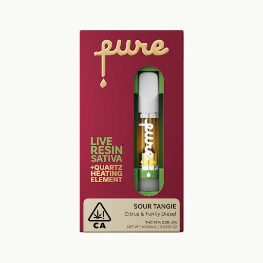 Pure Vape - Pure Live Resin 1g Cartridge - Sour Tangie - Sativa - 1