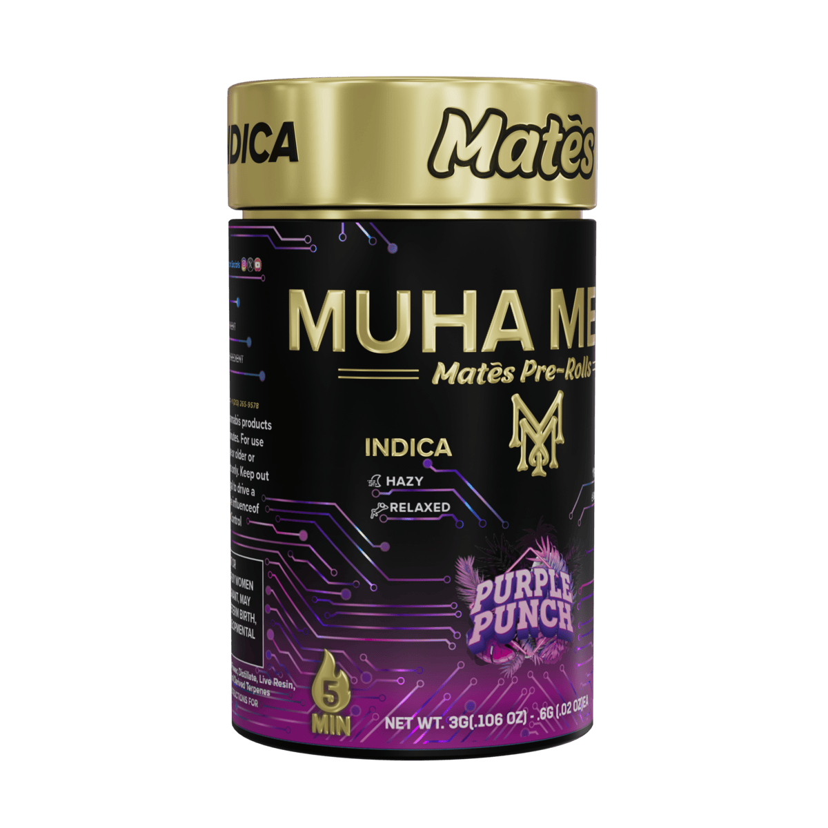 Muha Meds - Muha Meds | Purple Punch | Infused Joints | 0.6g each | 5pk - 1