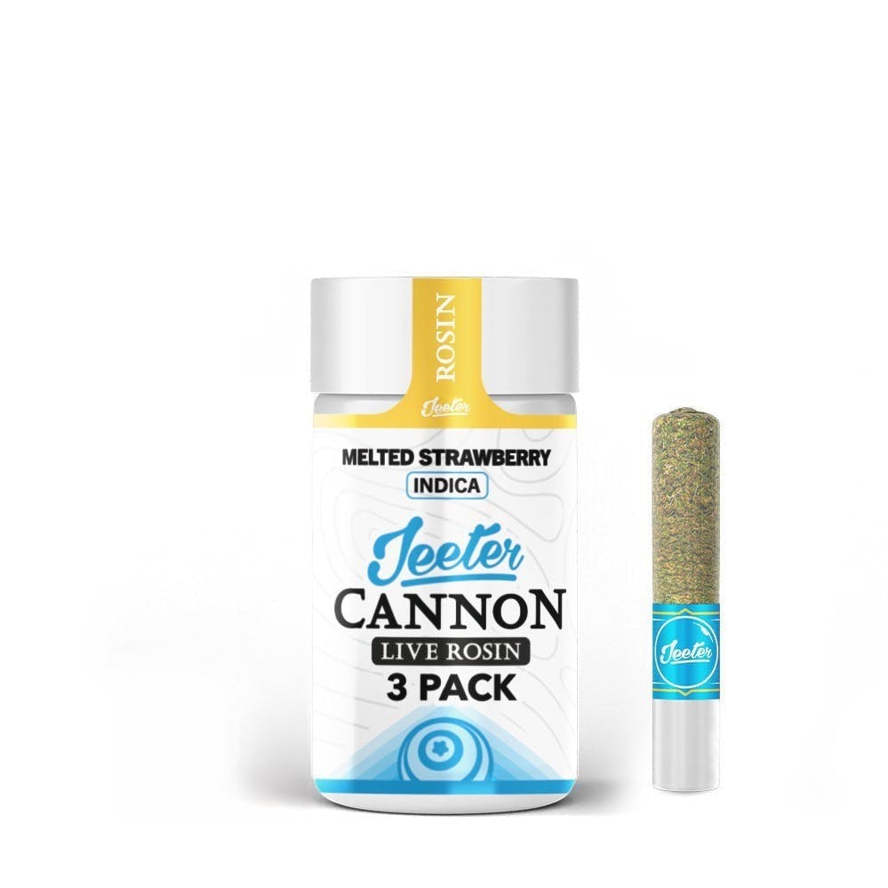 Jeeter - Melted Strawberry | Live Rosin Cannons | Infused Minis | 0.5g ea | 3pk - 1