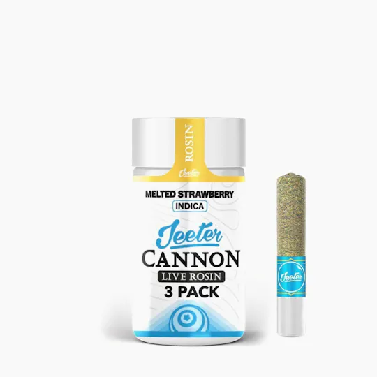 Jeeter - Melted Strawberry | Live Rosin Cannons | Infused Minis | 0.5g ea | 3pk - 1