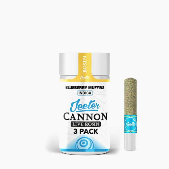 Jeeter - Blueberry Muffins | Live Rosin Cannons | Infused Minis | 0.5g ea | 3pk - 1
