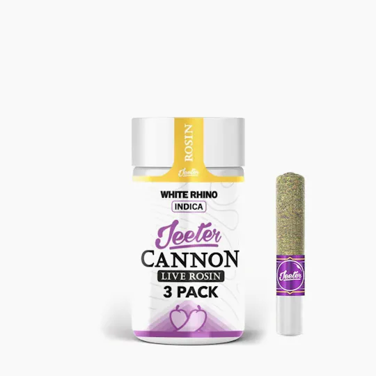 Jeeter - Jeeter | White Rhino | Live Rosin Cannons | Infused Minis | 0.5g each | 3pk - 1