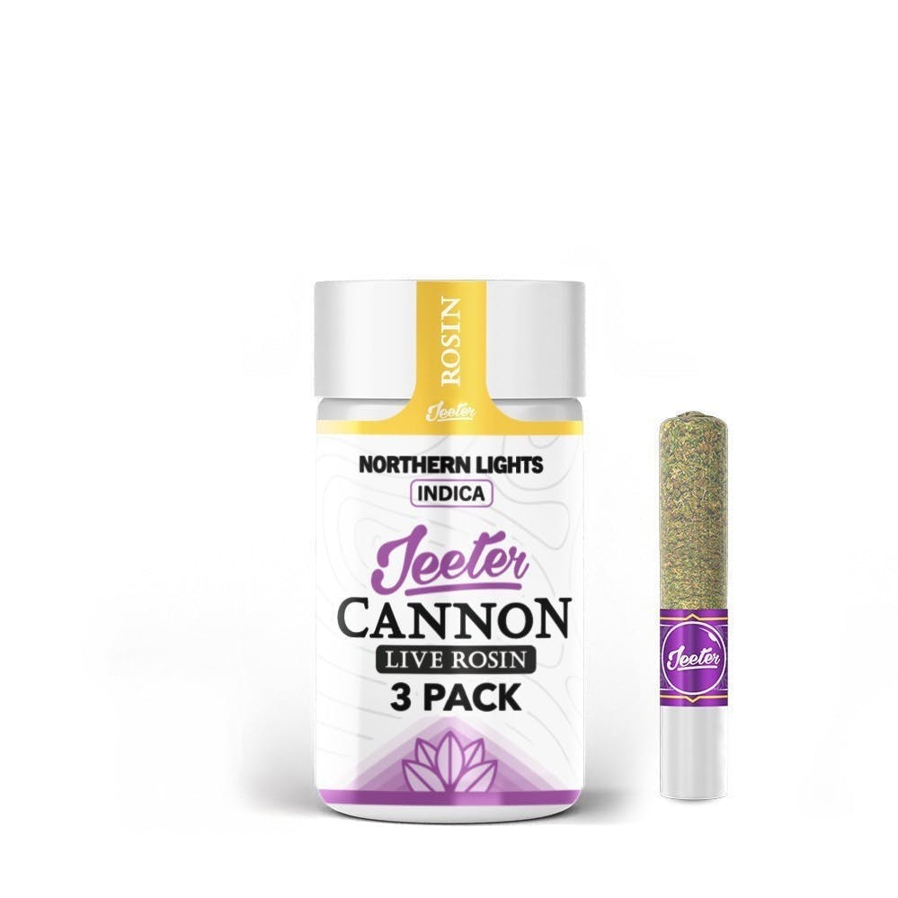 Jeeter - Northern Lights | Live Rosin Cannons | Infused Minis | 0.5g each | 3pk - 1