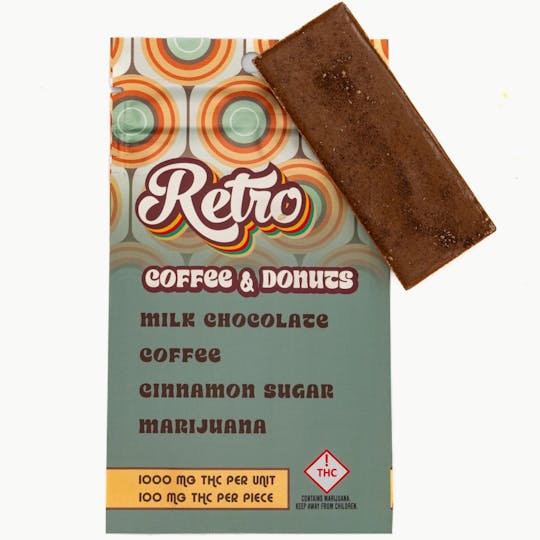 Retro - Coffee & Donuts Chocolate Bar - 1000mg THC - 1