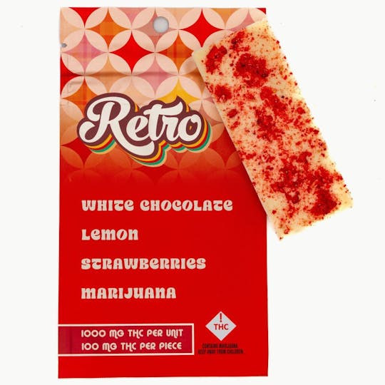 Retro - White Chocolate. Lemon. Strawberries. Marijuana - 1000mg THC - 1