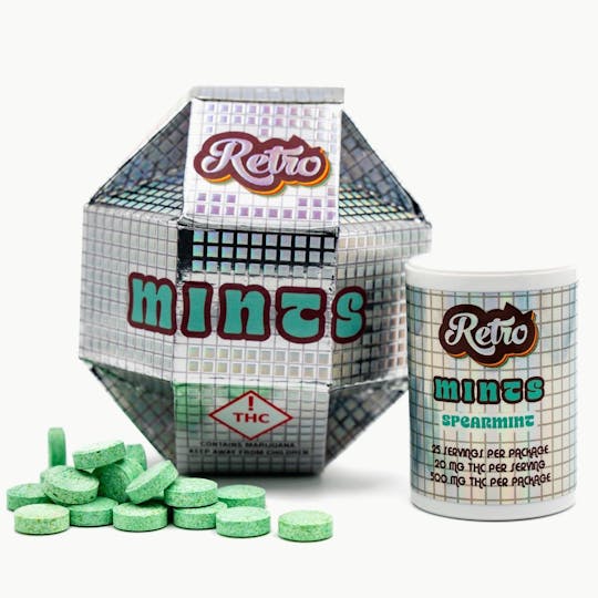 Retro - Retro Mints - Spearmint Tablets - 500mg THC - 1