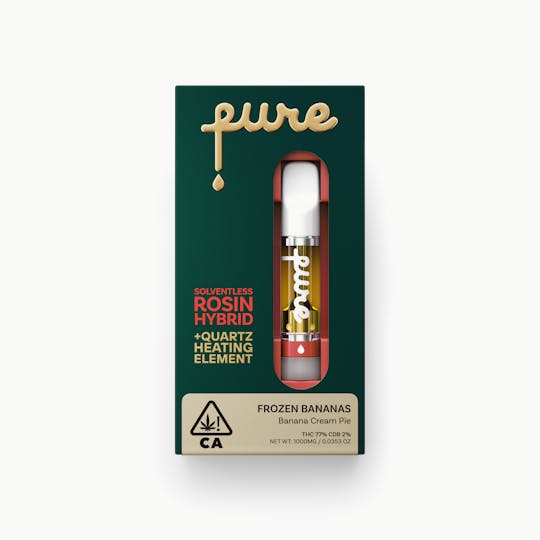 Pure Vape - Pure Solventless Live Rosin 1g Cartridge - Frozen Bananas - Hybrid - 1